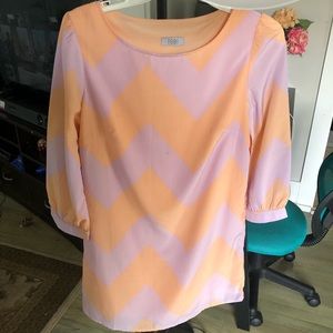 Chevron Long Sleeve Dress